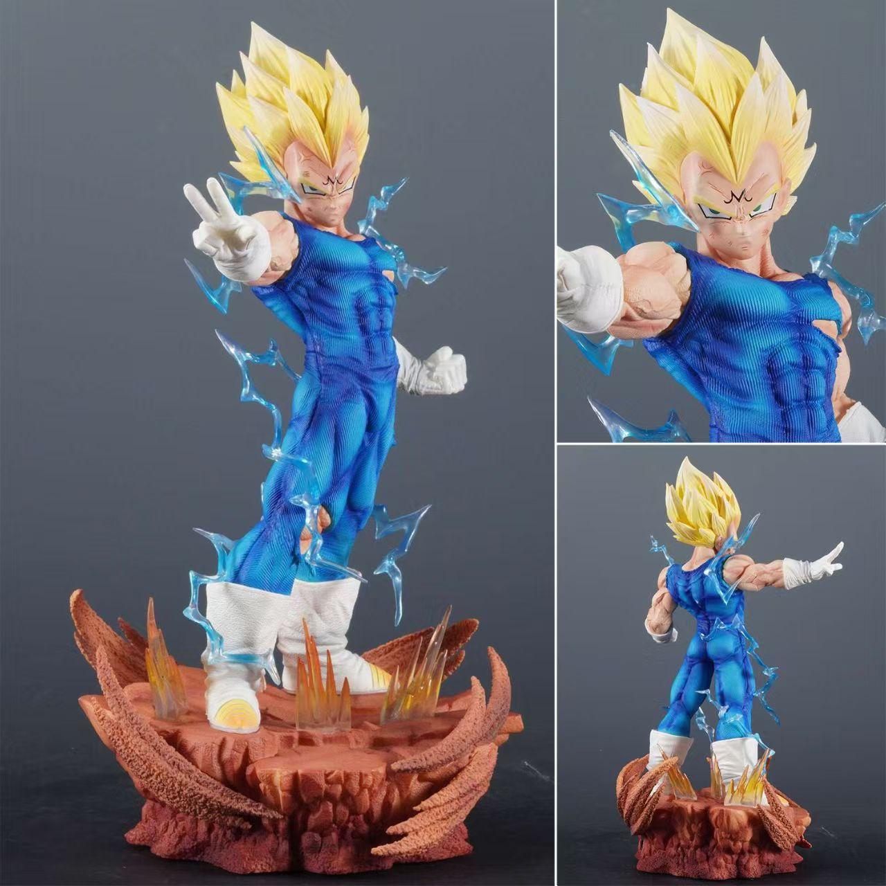 Dragon Ball JK Version Infinite Demon Vegeta Figure Super Saiyan GK Statue Anime Glowing Model Ornament