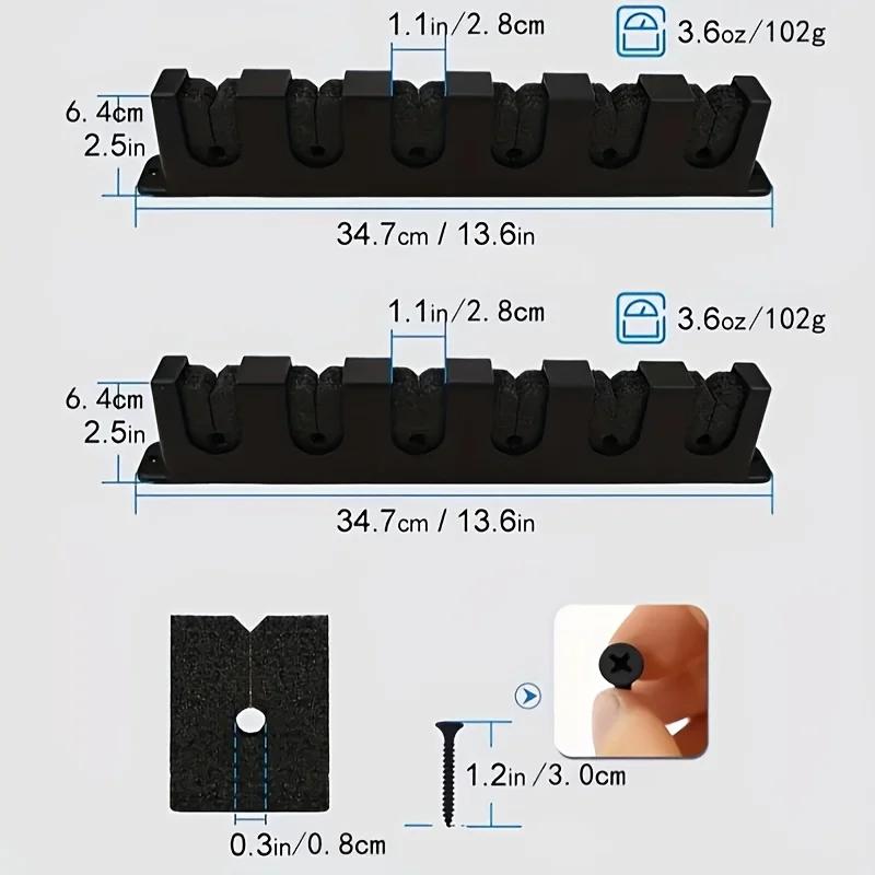 Two Fishing Rod Storage Display Racks, Horizontal Wall Mounted Fishing Rod Brackets, Capable of Storing 6 Fishing Rods