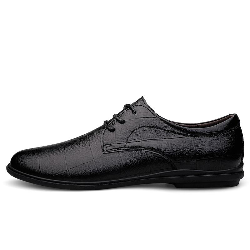 Newest Genuine Leather Men Dress Shoes Luxury Oxford Shoes Black Wedding Business Men'S Shoes High Quality Casual Derby Shoes Man