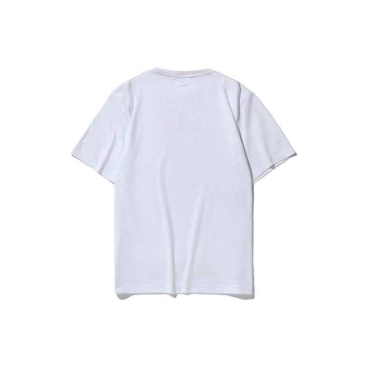 Li-Ning Sports Fashion Series Solid Color Logo Round Neck Pullover T-Shirt Men Tops White ATST637-2