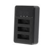 Action Camera Battery Charger 3 Slot USB Charging Black Accessory for NP-BX1