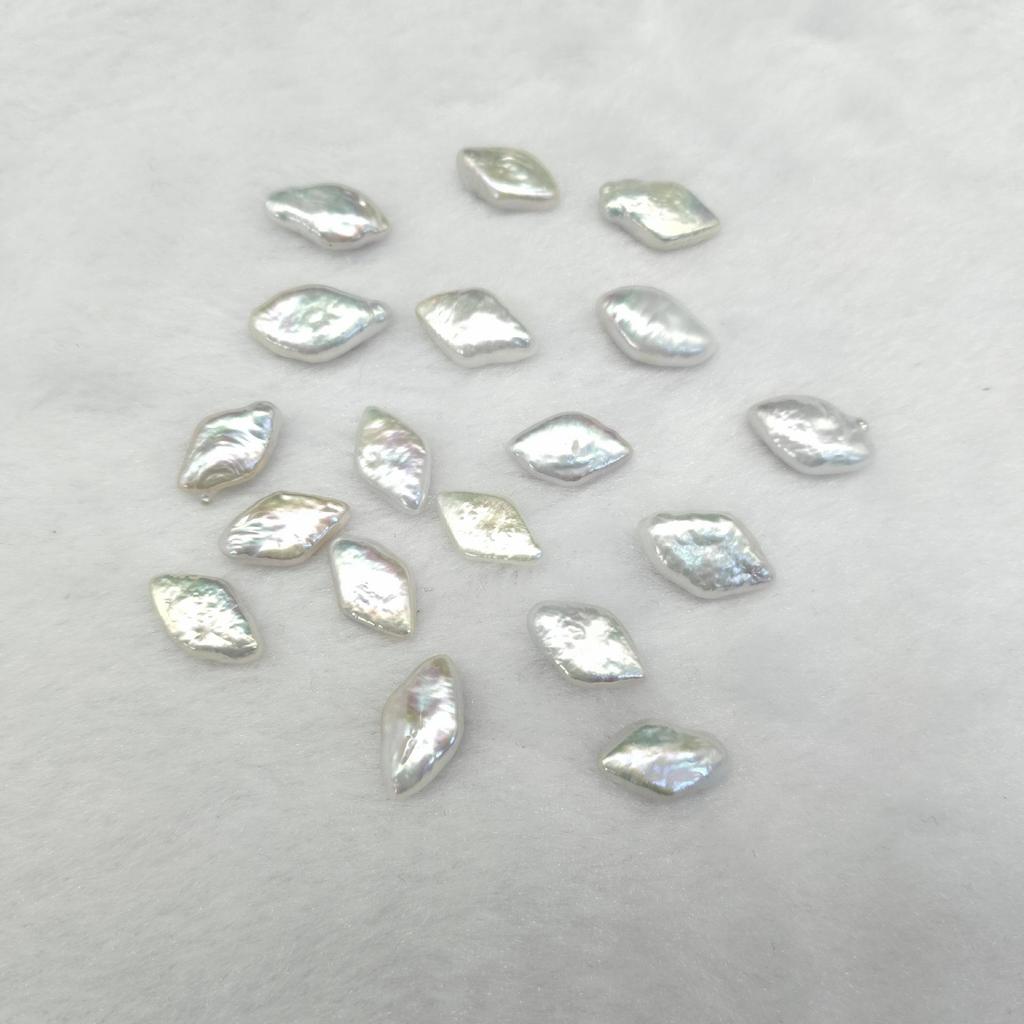 Irregular Baroque Freshwater Pearl Beads - White, Lustrous, Iridescent for DIY Jewelry