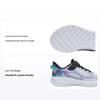 Li Ning Série Running Jeunesse Color Block Amorti Rebond Chaussures de Running Basses Chaussures de Running Enfants Blanc Gris YKFT040-3