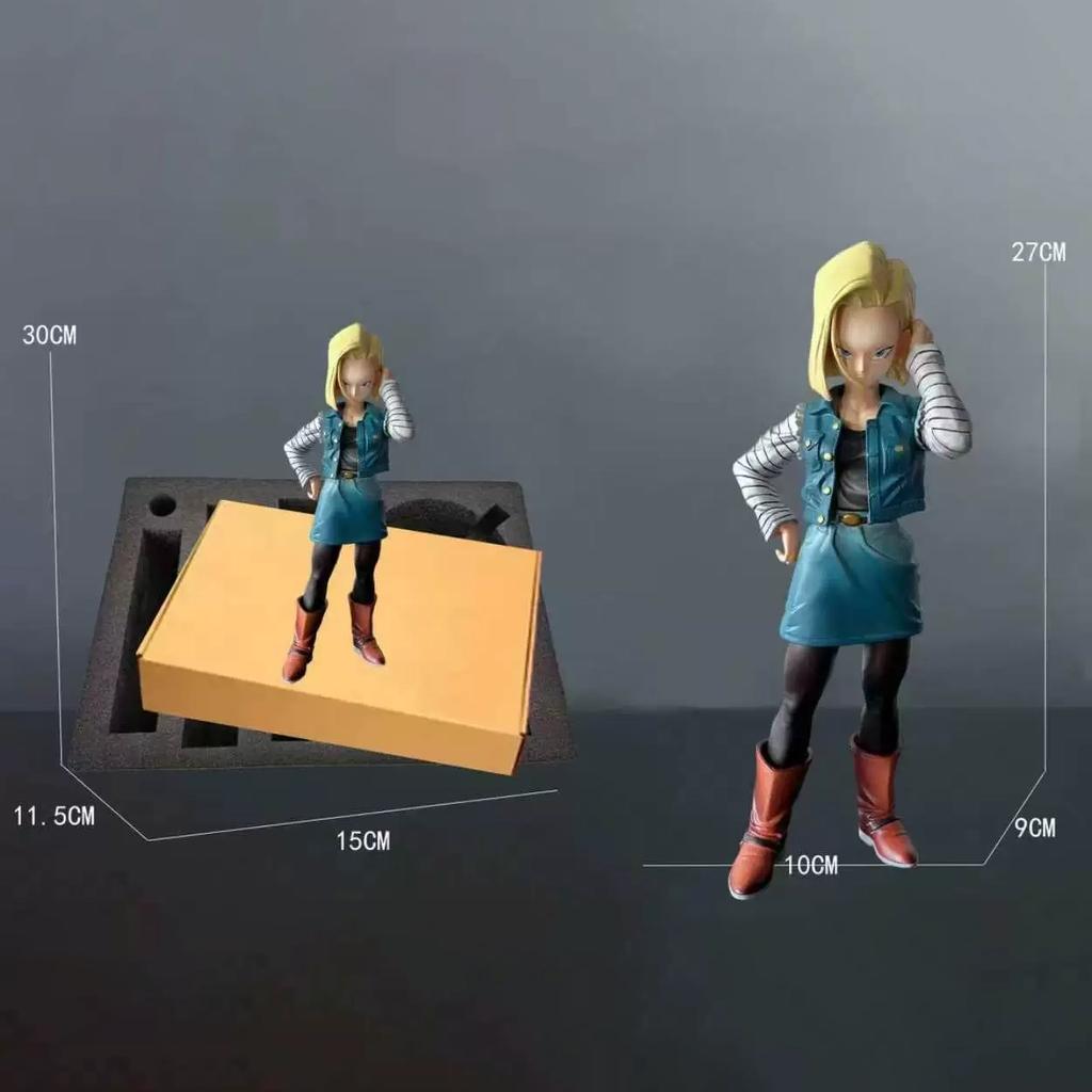 Dragon Ball Z YS Android 18 Action Figure Anime DBZ SSJ Lazuli Figurine Toys 26.5cm GK Statue Figuras Model Ornament Gift