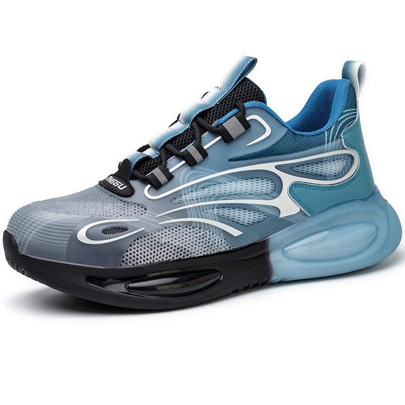 Rotating Button Work Sneakers Men Breathable Safety Shoes Anti-Smash Protective Work Shoes Men Women Safety Sneakers Lightweight