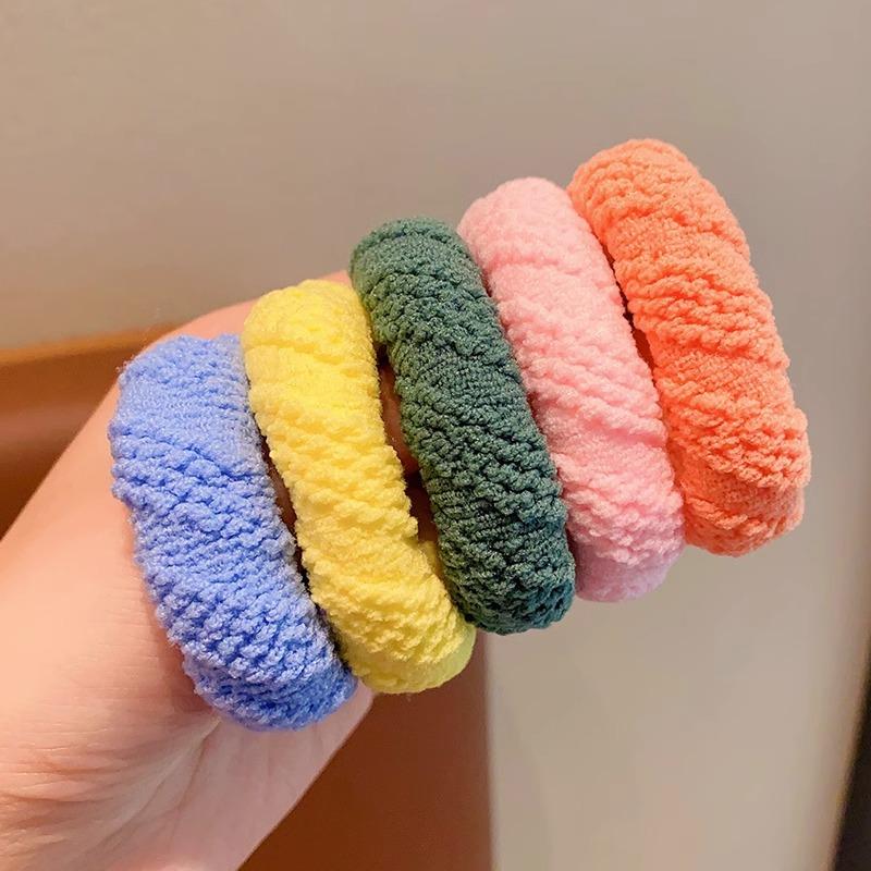 5 יחידות/סט קשרי שיער עבים לנשים, גומיות לשיער גבוה, גומיות שיער אלסטיות, אביזרי קשרי שיער עמידים