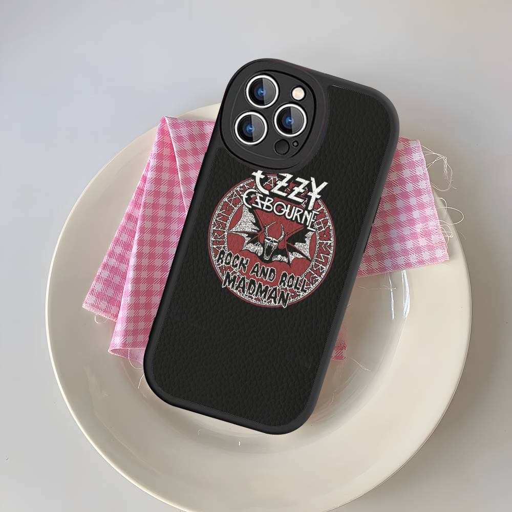 O-Ozzy Osbourne Band Phone Case For IPhone 16 15 14 13 Pro Max 11 12 Plus Leather Silicone Cover