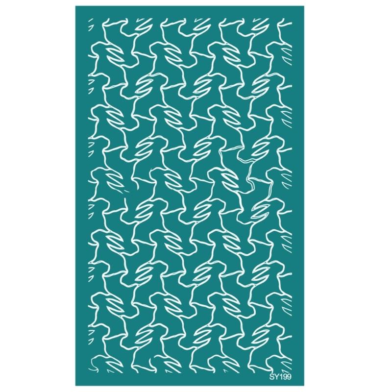 Bunnies Eggshell Silkscreen Print Stencils 6.3x4Inch Washable for Clay Earrings Jewelry Making Printing on Clay Fabric