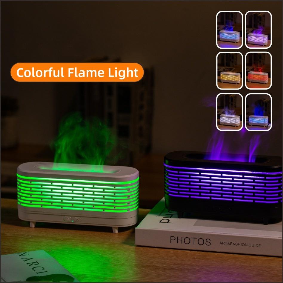 Xiaomi Aroma Diffuser Air Humidifier Essential Oil Lamp120ml USB Portable Ultrasonic Cool Mist Maker Fogger with Color Flame Nightlight