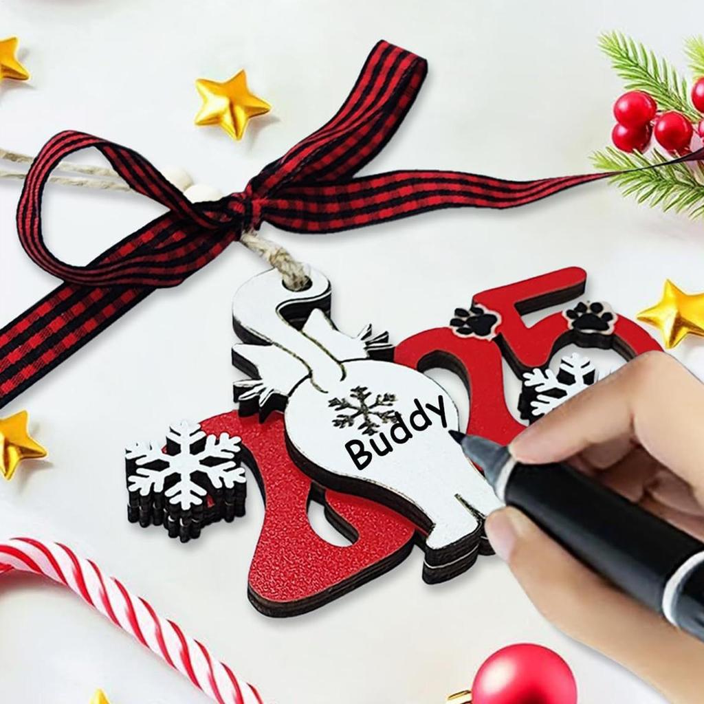 Cat Christmas Ornaments Funny Ornament for Christmas Tree Wooden Cute Unique Ornaments Decor Cat Lover Gifts