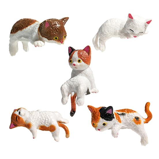 

Мініатюрна фігурка кота Милі мультяшні кошенята Прикраса для комп ютерного монітора Панелі приладів автомобіля Домашній офіс Декор столу B