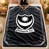 Flannel BlanketPortsmouth FC Warm Soft Throw Blanket for Indoor Sofa Bed Living Room Use