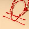2 Pcs/Set for Cross 7 Knots Red String Braided Bracelet Kabbalah Wristband Brace