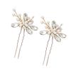 1 Pair Bridal U Shaped Hairpin Elegant Beautiful   Pearl Wedding Hair Clips for Party