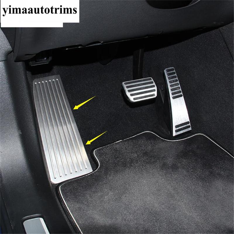 Auto Ruhefußpedalplatte Fußstützpanel Dekoration Abdeckung Zierleiste Für VOLVO XC60 2018 - 2024 Edelstahl Innenzubehör