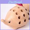 Wooden Hedgehog Pen Holder With 24 Colored Pencils For Desk Decor And Storage