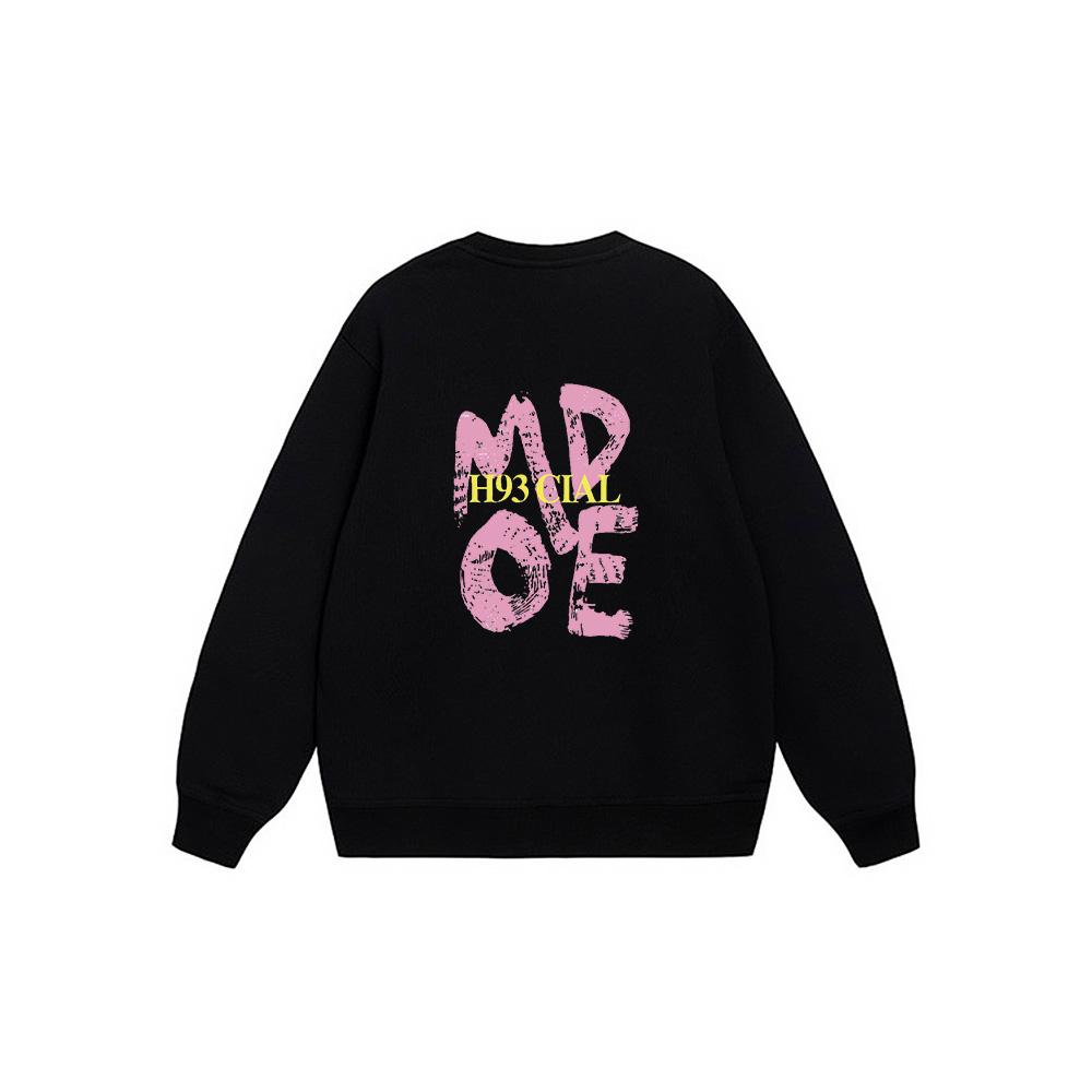 Nike Felpa Girocollo Unisex Personalizzabile Stampa Lettere Graffiti Colore Unito Versatile Logo Felpa Unisex Nera BV2667-010(TEAM1061-3.3.30)