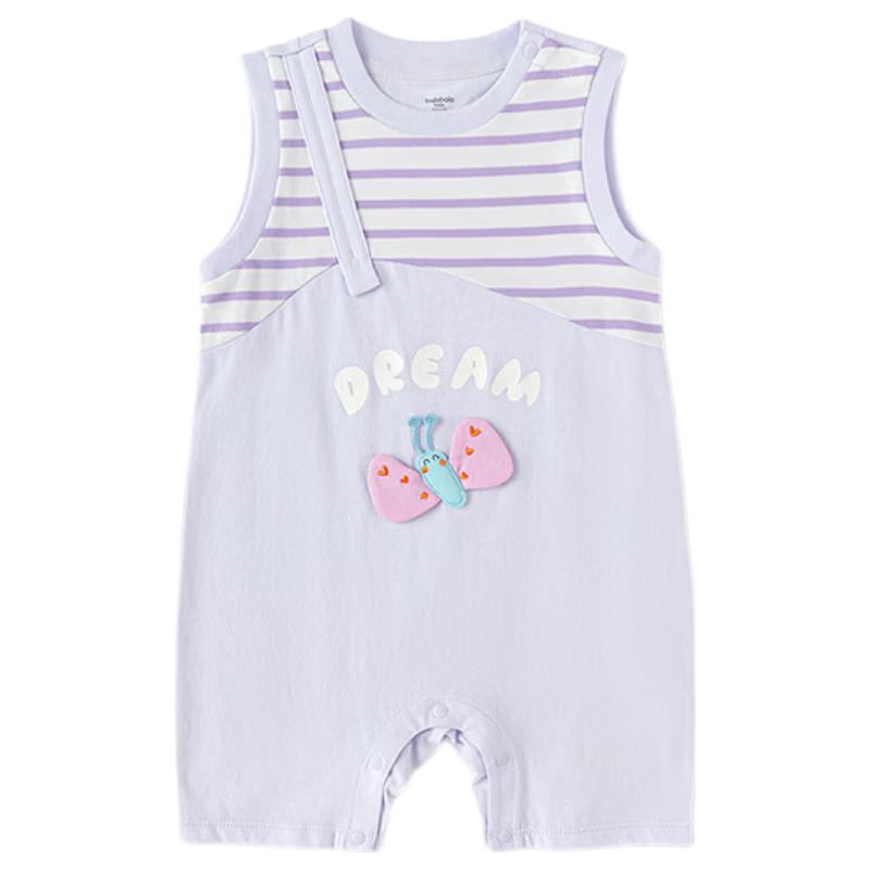 Balabala Baby Sleeveless Faux Two-Piece Romper 66