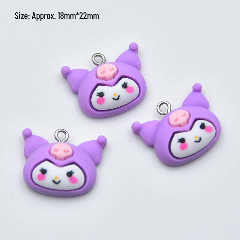Cute Cartoon Chacha Big-Eared Dog Resin Earrings & Keychain Charms - DIY Jewelry Accessories