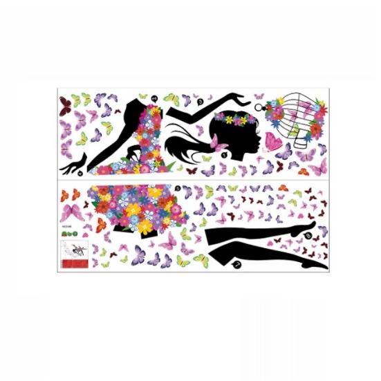 

1 комплект наклеек на стену с рисунком девушки, водонепроницаемые ПВХ, высокая прочность, фоновая наклейка для спальни