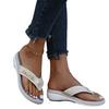 2024 new metal buckle beach cool slippers women's summer wedge heel fashion casual women's sandals