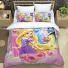 Princess series duvet cover set, 3D children's bedding three-piece set, includes 1 duvet cover and 2 pillowcases, extra large si