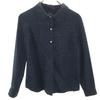 Silk Overall Handle Long Sleeve Shirt S Black Women Used