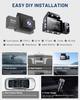 4K Ultra HD Dashcam with Wireless WiFi, 180° Ultra-Wide Angle, 360° Full Coverage Around the Vehicle, Night Vision, Emergency Lo