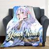 1pc Frieren Blanket with Custom Name, Gift, for Men and Women, Soft Blanket, Good for Sofa Bed Couch Travel, Lightweight Flannel Blanket