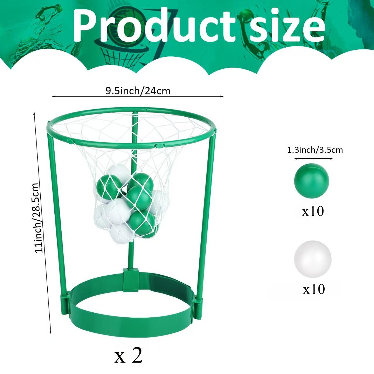 

2 Pack Head Hoop Basketball Game Basket Net Headband Gag Christmas Gifts for Kids Adults Xmas Holiday Birthday Carnival Party