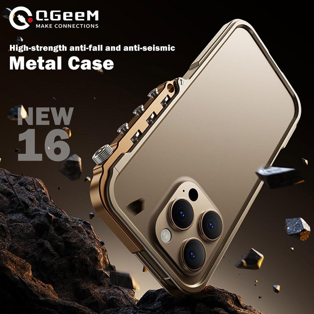 Luksus metallramme i aluminium for iPhone 15 16 Pro Max 16p støtfangerveske Legeringstilbehør Enkel demontering av mobiltelefonstøtfanger