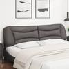 VidaXL Headboard Cushion, Reading Pillow with Zipper, Reading Cushion for Bed Bedroom, Grey 200 374626