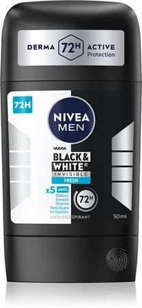

Nivea Men Black & White Invisible Fresh Solid Antiperspirant For Men TU прозрачный