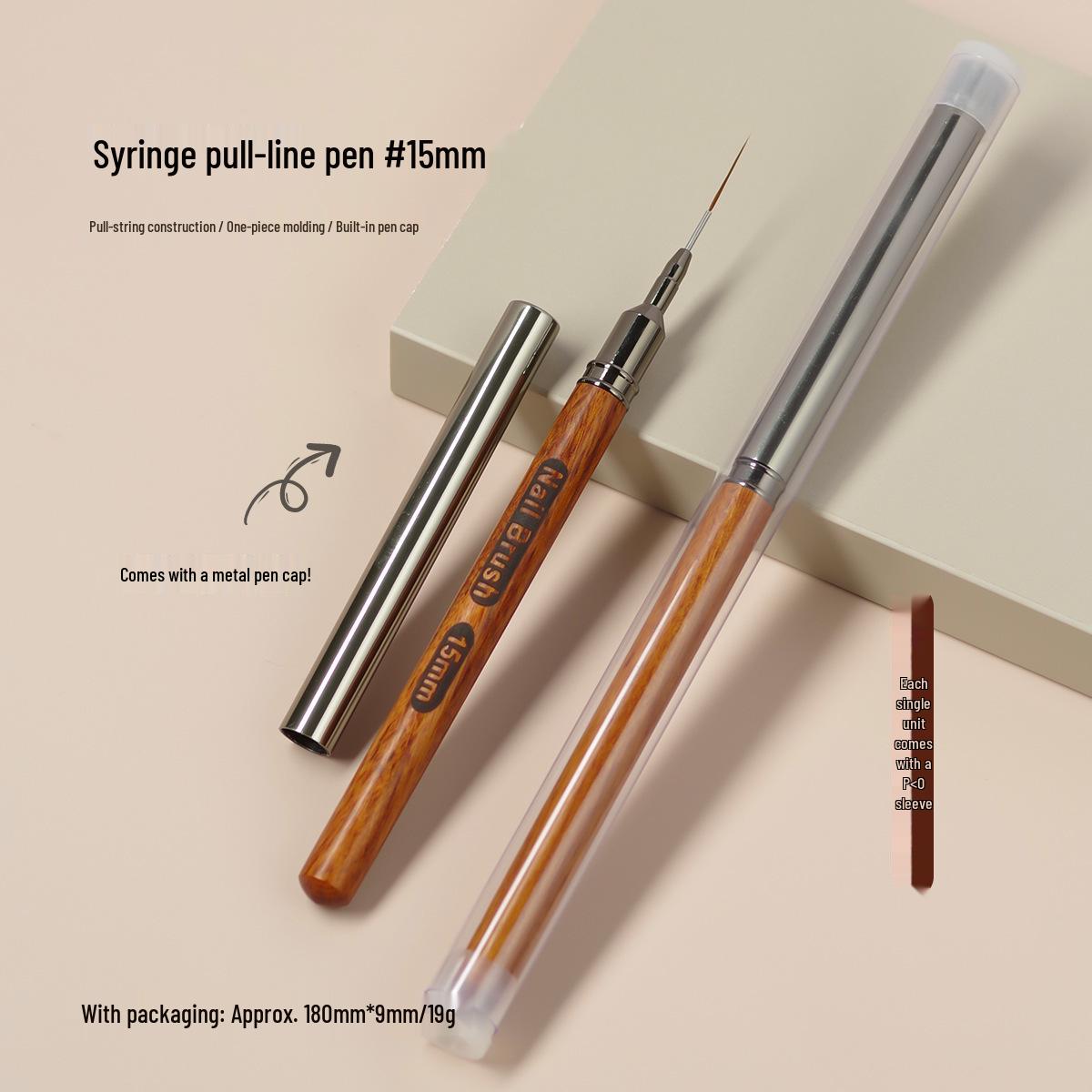 

Ultra-Fine Nail Art Syringe Pen with Cap for French Style Line Drawing and Detailing