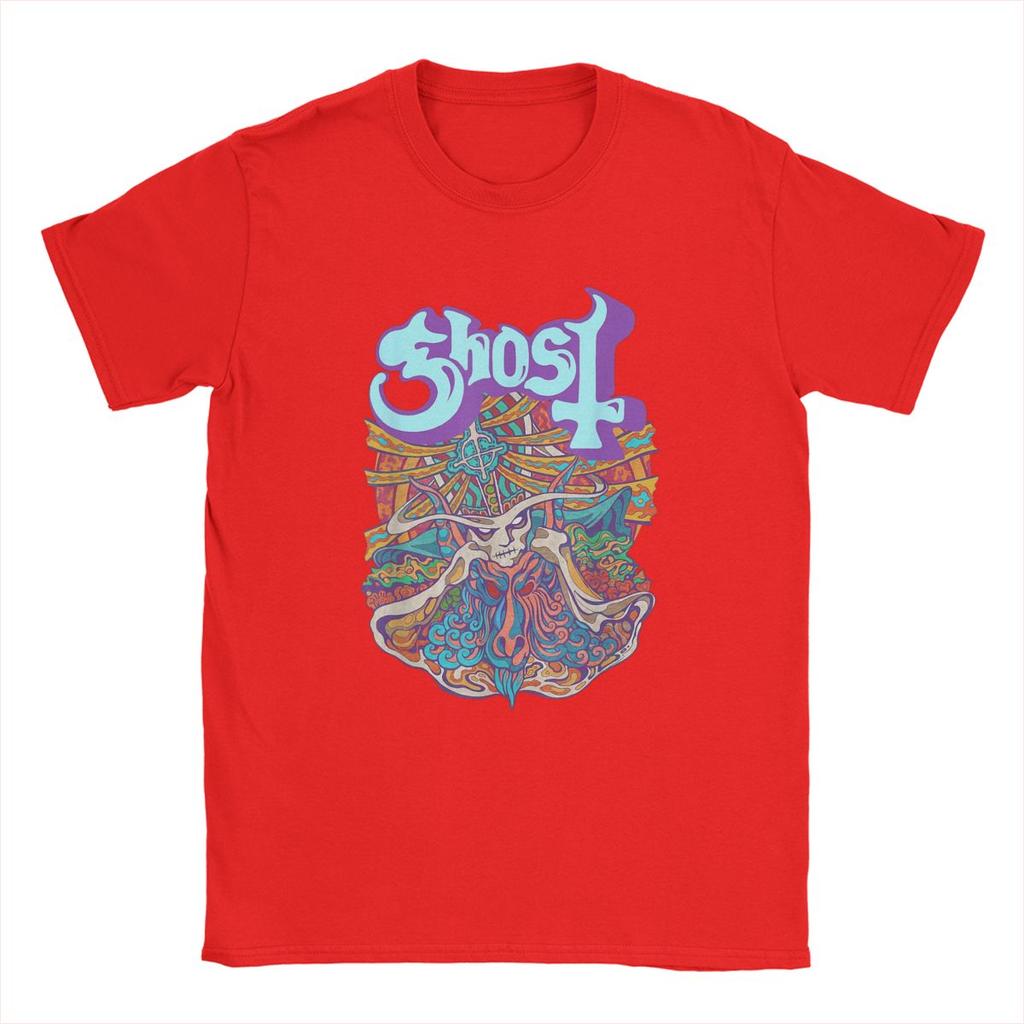 Ghosts Band Seven Inches Of Satanic Panic T Shirt for Men Cotton T-Shirts Crew Neck Heavy Rock Hip Hop Tees Short Sleeve New