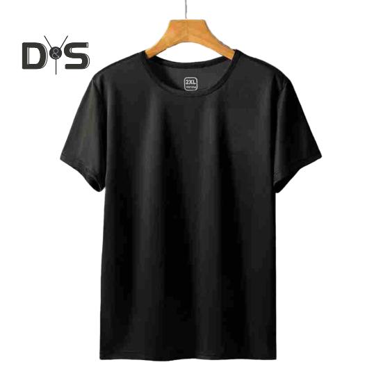 

Мужская летняя футболка с короткими рукавами, однотонная, свободная, повседневная, дышащая, мягкая, средней длины, эластичная, мужская повседневная футболка 2XL чёрный