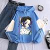 Japanese Anime Demon Slayer Kochou Shinobu Kawaii Cartoon Print Men Women Hoodies Kimetsu No Yaiba Sweatshirt Harajuku Pullover