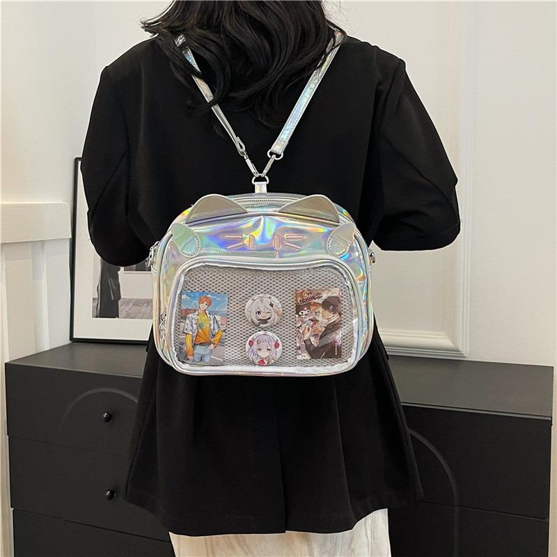 YK Millennial Babes Schmerztasche Student Pendler Niedliche Mechanische Katze Neue Große Kapazität College Umhängetasche