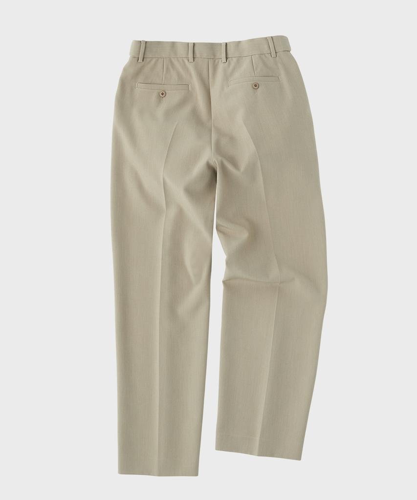 WMC Double-Pleat Wide Slacks_Beige