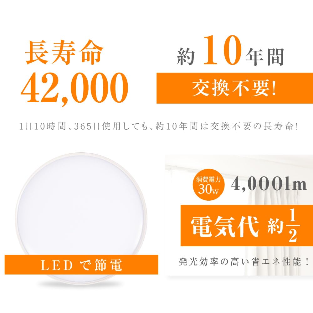 ARIAMARU LED Ceiling Light, 30W, for rooms up to 8 tatami mats (approx. 6 tatami mats), provides indirect lighting with a solar eclipse ambiance, and