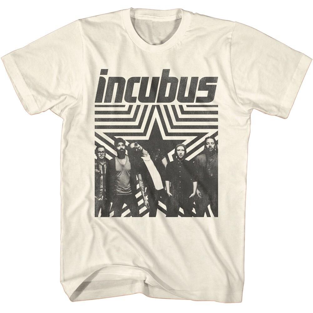 Incubus Band Adult T-Shirt STAR BACKGROUND Alt Rock Metal Concert Beige Cotton Unisex T-Shirt XXXL