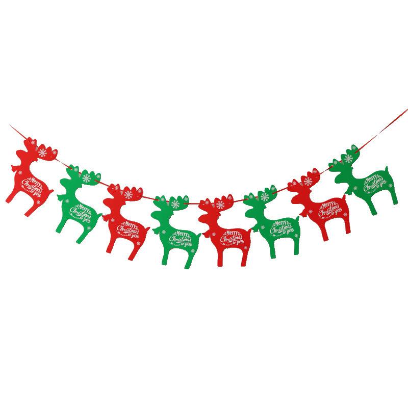 Christmas Hotel School Party Decoration Holiday Theme Party Arrangement Alphabet Banner Banner Customization