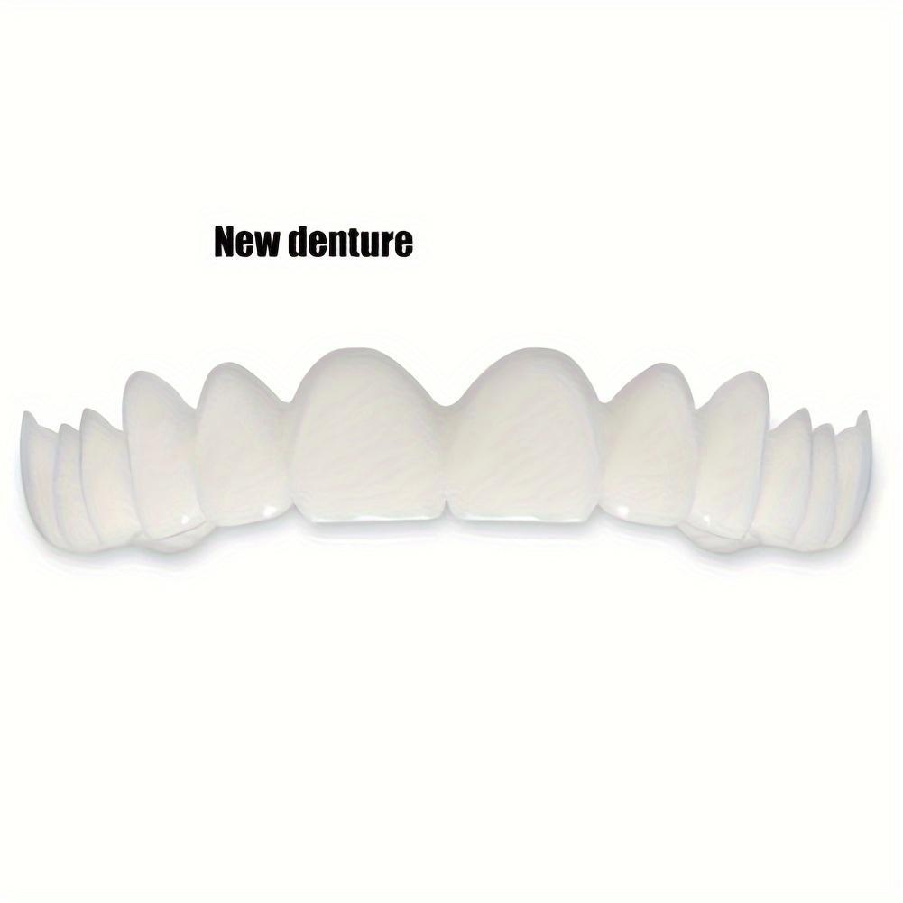 Two Pairs of Replacement Denture Accessories, White Denture Veneer To Fill Interdental Holes, Suitable for Men and Women