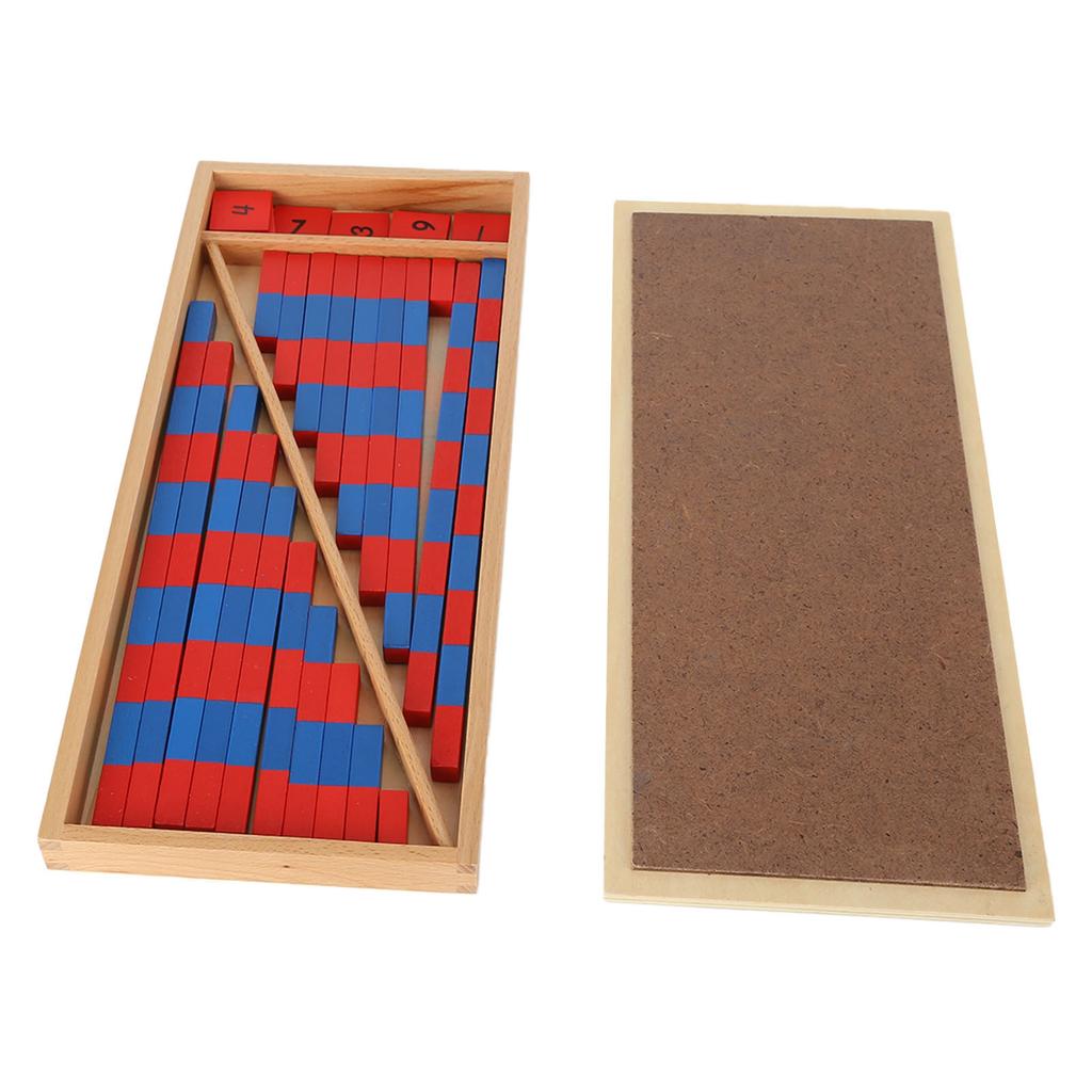 Montessori Educational Math Toys Materials Early Education Blue Red Small Numerical Rods