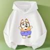 Kids Bluey Hooded Sweatshirt Fall Winter Warm Soft Pullover Comfortable Playwear for Boys Girls