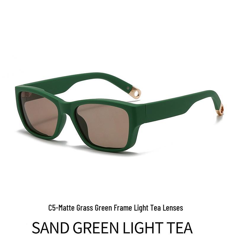 Trendy European & American Square Frame Retro Sunglasses for Women - UV Protection, Stylish for Driving