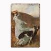 Diana of the Uplands with Greyhounds Poster Metal Sign Poster Garage Room Decor Automobile Club Tin Home Decor