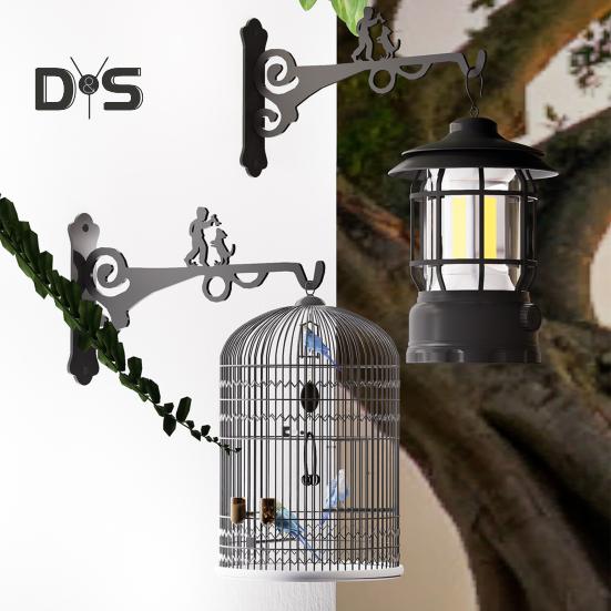 Wand-Pflanzenaufhänger, metallbeschichteter Wandhaken, rostfreie Halterung für den Innen- und Außenbereich zum Aufhängen von Pflanzen, Windspiel, Laterne, Vogelhäuschen