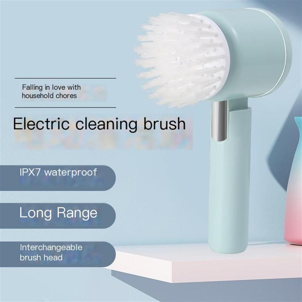 Electric Cleaning Brush Multifunctional Household Kitchen Dishwashing Brush Bathroom Handheld Wireless Folding Cleaning Brush