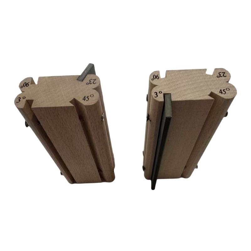 Guitar Fret Edge File with 4 Adjustable Angles Wood Texture for Efficient Fret Dressing On Guitars Basses Ukuleles